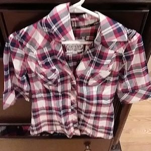 Guess plaid top